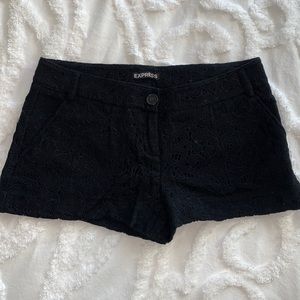 Express Black Lace Shorts
